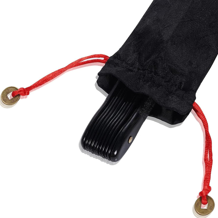 2 Stück Grosse Faltbare Seide Hand Fächer Chinesischer Tai Chi Faltender Handfächer Nylon Tuch Chine