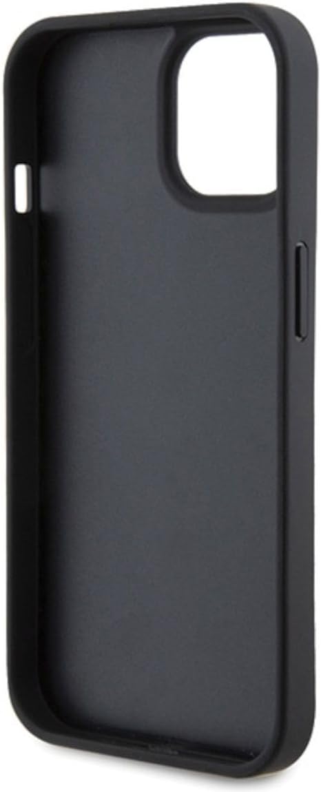 Karl Lagerfeld KLHCP15SPKLPKLK Hülle für iPhone 15 6.1" Schwarz hardcase Leather Monogram Hot Stamp
