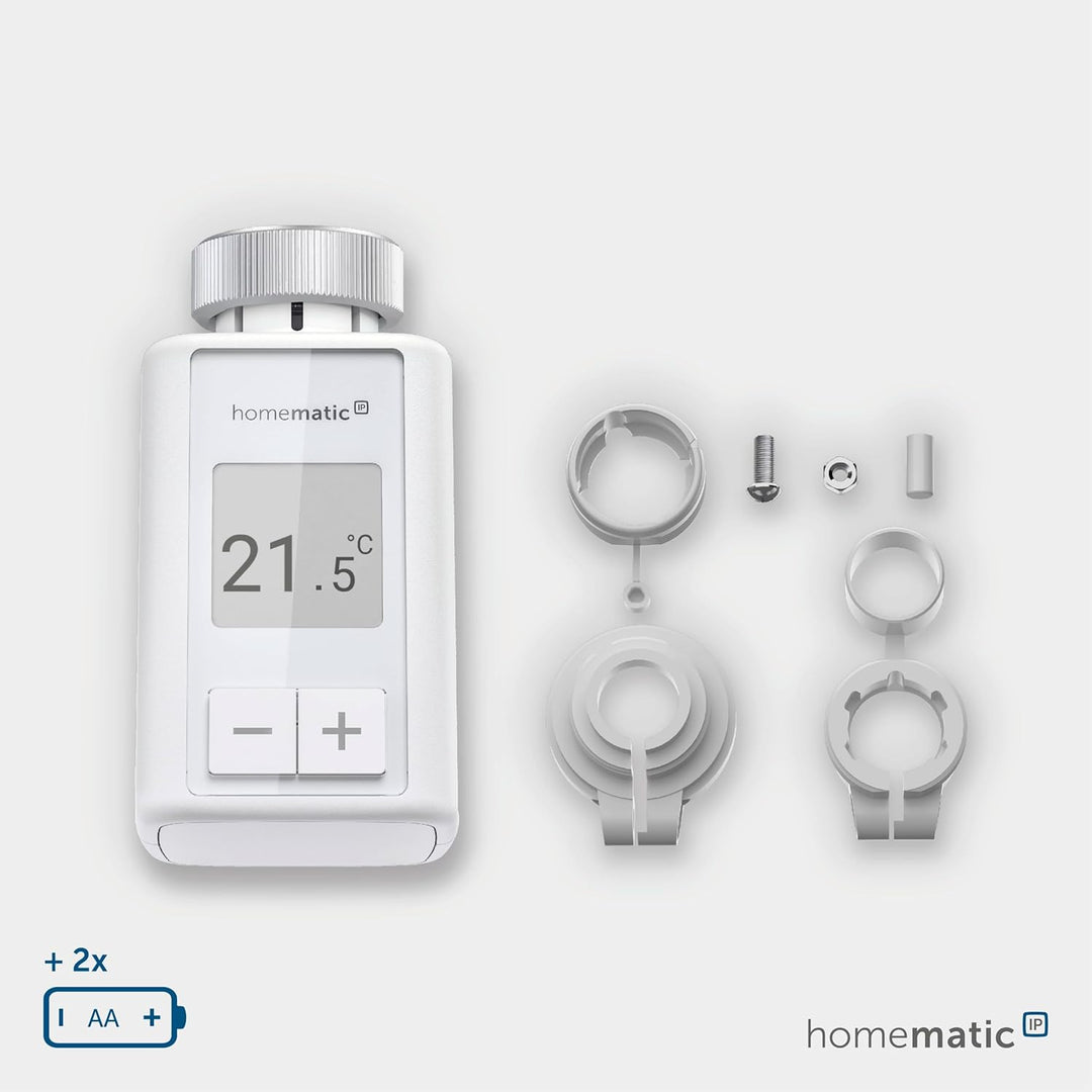 Homematic IP Smart Home Heizkörperthermostat – Flex, digitaler Thermostat Heizung, Steuerung per App