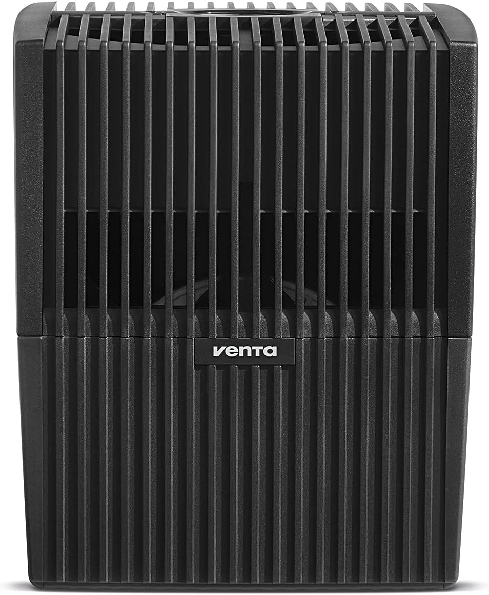 VENTA LW25 Comfort Plus Luftbefeuchter, für Räume bis 45 qm, 8 W, brillant schwarz Brillant Schwarz