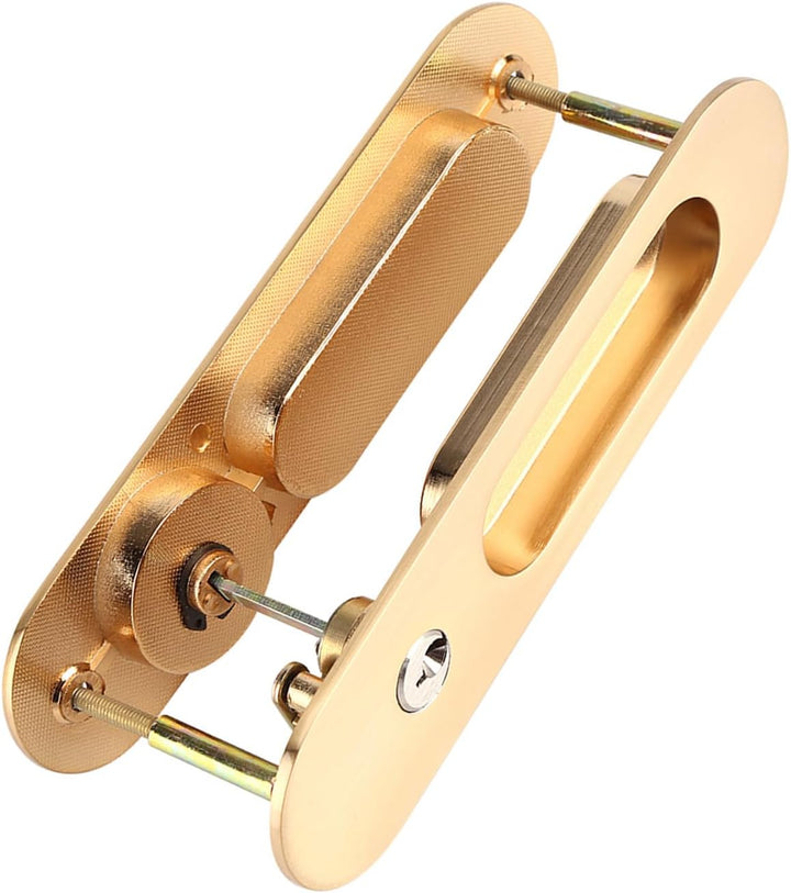 Schiebetür schloss, Schiebetürschloss mit Schlüssel Sicherheitstürschloss aus Aluminiumlegierung für