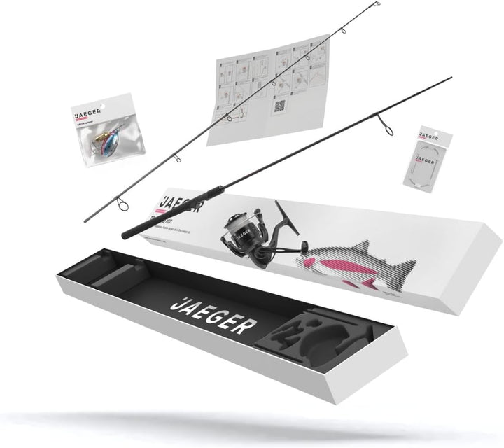 Forellen Angelset Trout GO KIT 2 – Komplettes Angelset mit Rute, Rolle, Köder & Schnur – Ready-to-Go