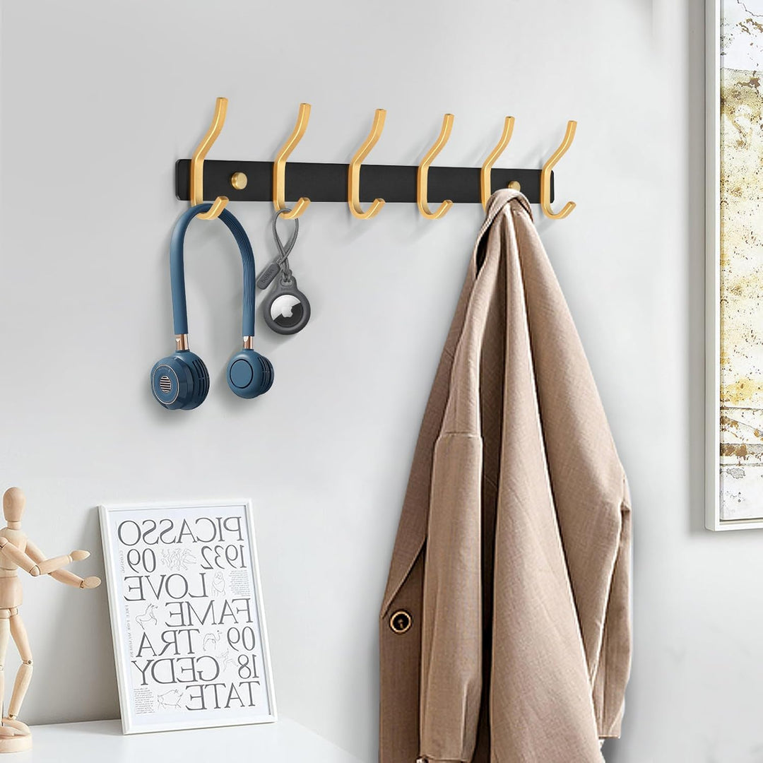 Garderobenhaken Edelstahl, Hakenleiste Kleiderhaken Wand mit 8 Haken, Garderobe Garderobenleiste Wan