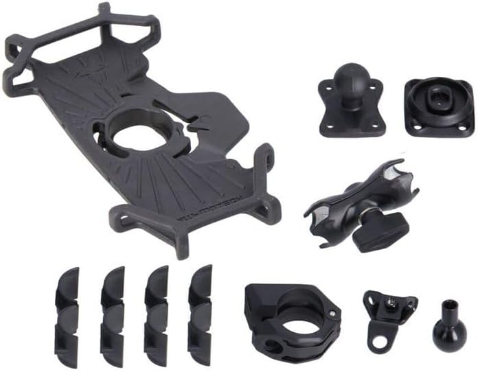 SW-Motech Universal Navi-Kit T-Lock Halter Smartphone gross - Inkl. 2" Klemmarm. Für Lenker/Spiegelg