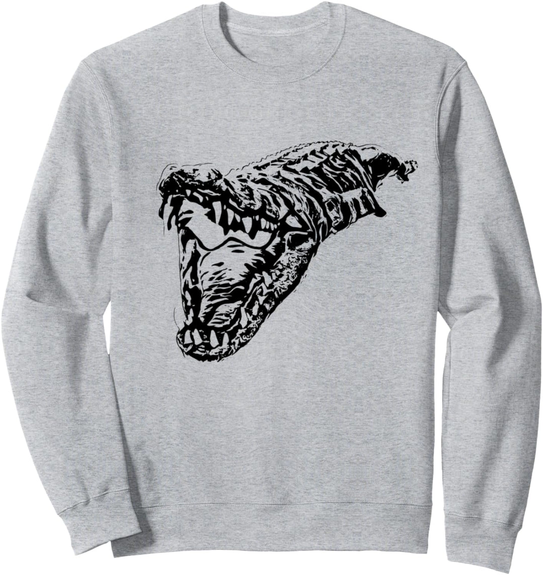 Krokodil Motiv Alligator Reptilien Echse Raubtiere Krokodile Sweatshirt
