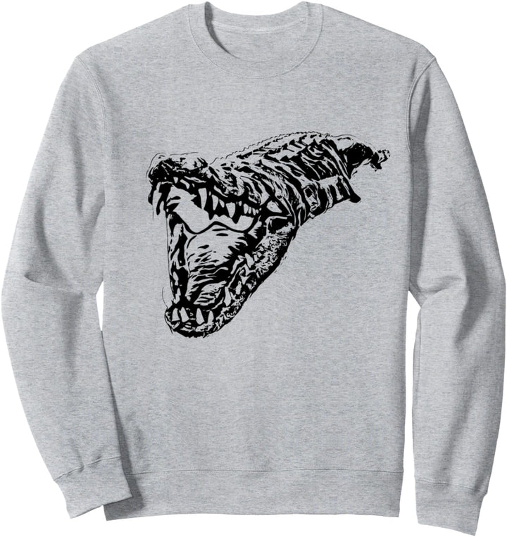 Krokodil Motiv Alligator Reptilien Echse Raubtiere Krokodile Sweatshirt