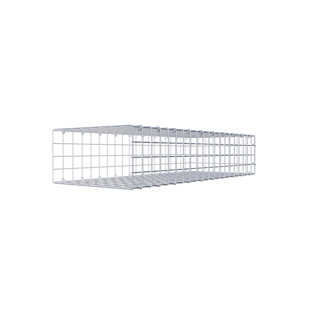 GABIONA Anbau-Gabione Typ2 eckig, Maschenweite 5 x 5 cm, Tiefe 40 cm, Gabione 100 x 20 x 40 cm (L x