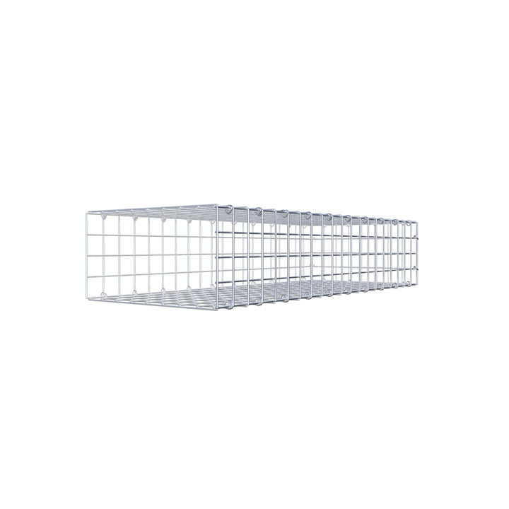 GABIONA Anbau-Gabione Typ2 eckig, Maschenweite 5 x 5 cm, Tiefe 40 cm, Gabione 100 x 20 x 40 cm (L x