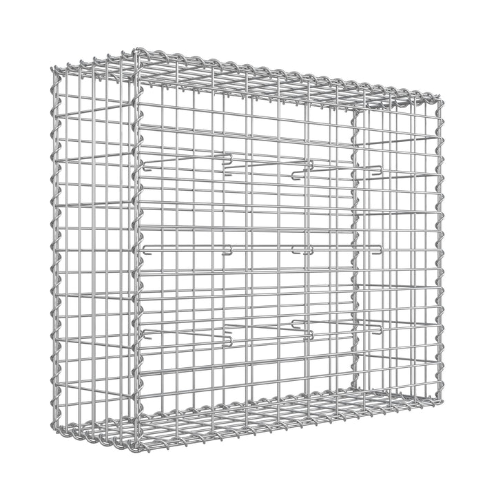 SONGMICS Gabionenkorb, Metall-Steinkorb mit 5 x 10 cm Maschenweite für Mauersteine, verzinkt, Steing