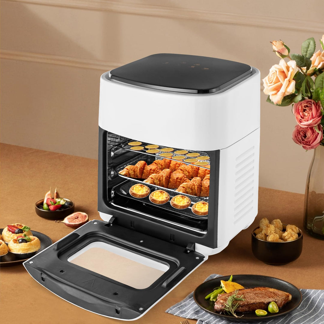 Friteuse Heissluftfritteuse 1400W 15L Air Fryer Luftfritteuse mit Digital LED Touchscreen, Fritteuse