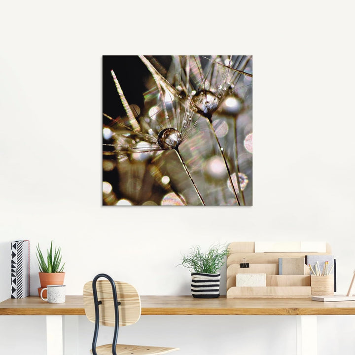 ARTland Glasbilder Wandbild Glas Bild einteilig 50 x 50 cm Quadratisch Innere Ruhe Wellness Pflanzen