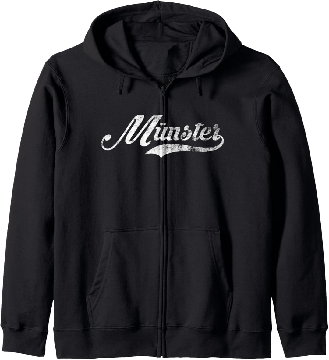 Münster Stadt Vintage Design - Cool Old School Kapuzenjacke