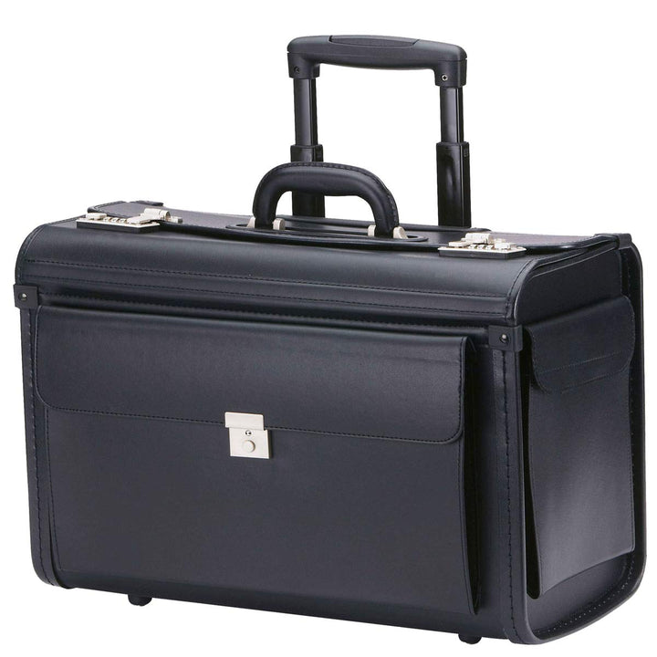 Laptop Trolley Koffer Pilotenkoffer Aktenkoffer Kunstleder 48 cm Schwarz Bowatex