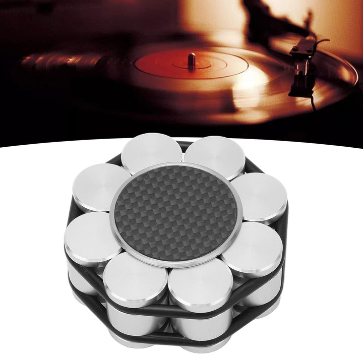 Schallplatten-Gewichtsstabilisator aus Metall, LP--Plattenteller-Klemmstabilisator mit Silikonboden,