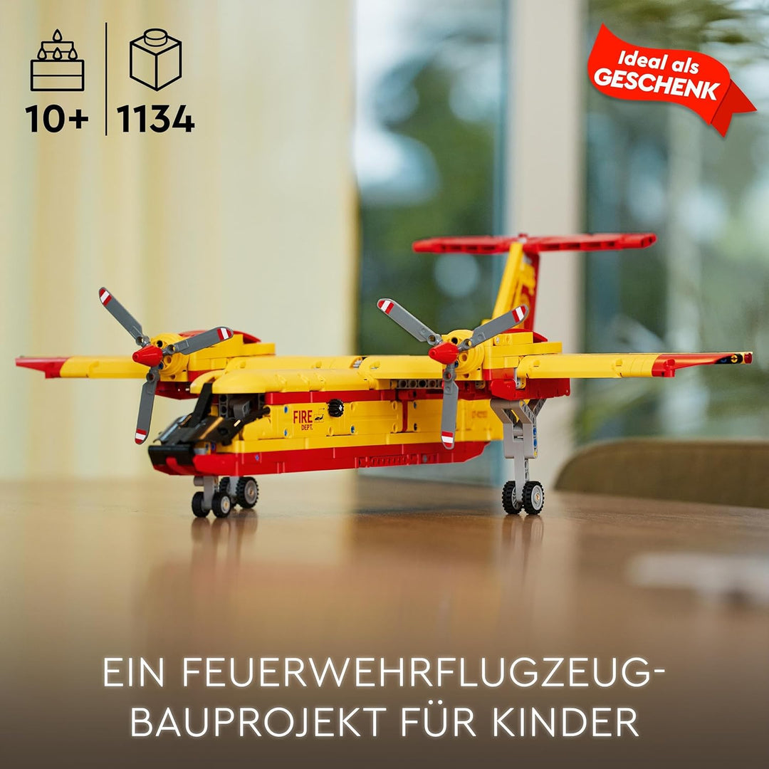 LEGO 42152 Technic Löschflugzeug Feuerwehr-Flugzeug-Spielzeug als Geschenk-Idee für Kinder ab 10 Jah
