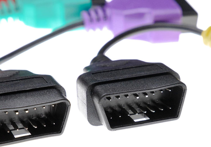 vhbw 4x OBD2 Adapter-Set 4-tlg. 16Pin-OBD1 auf OBD2 kompatibel mit Alfa Romeo Giulietta, MiTo, GT, G