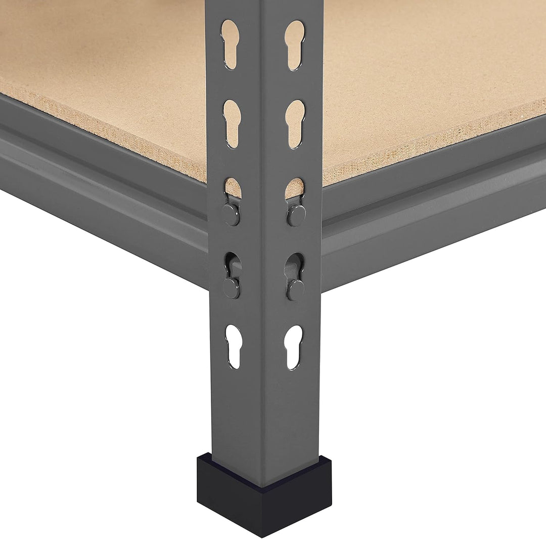 Yaheetech 5 Böden Eckregale, Lagerregale Metall, Schwerlastregale 750 KG belastbar, Kellerregal, Ste