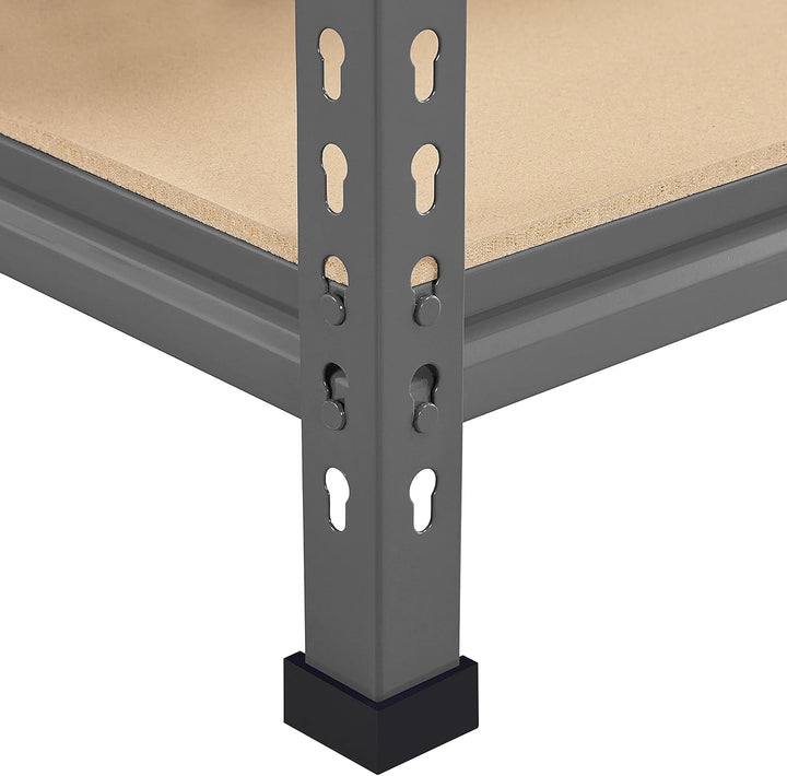Yaheetech 5 Böden Eckregale, Lagerregale Metall, Schwerlastregale 750 KG belastbar, Kellerregal, Ste
