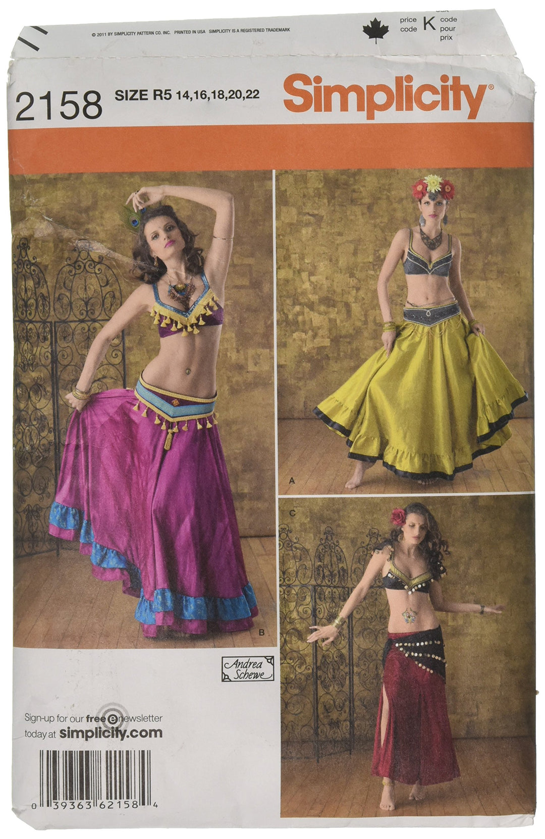 Simplicity R5 14–16–18–20–22 Schnittmuster 2158 Misses Costumes