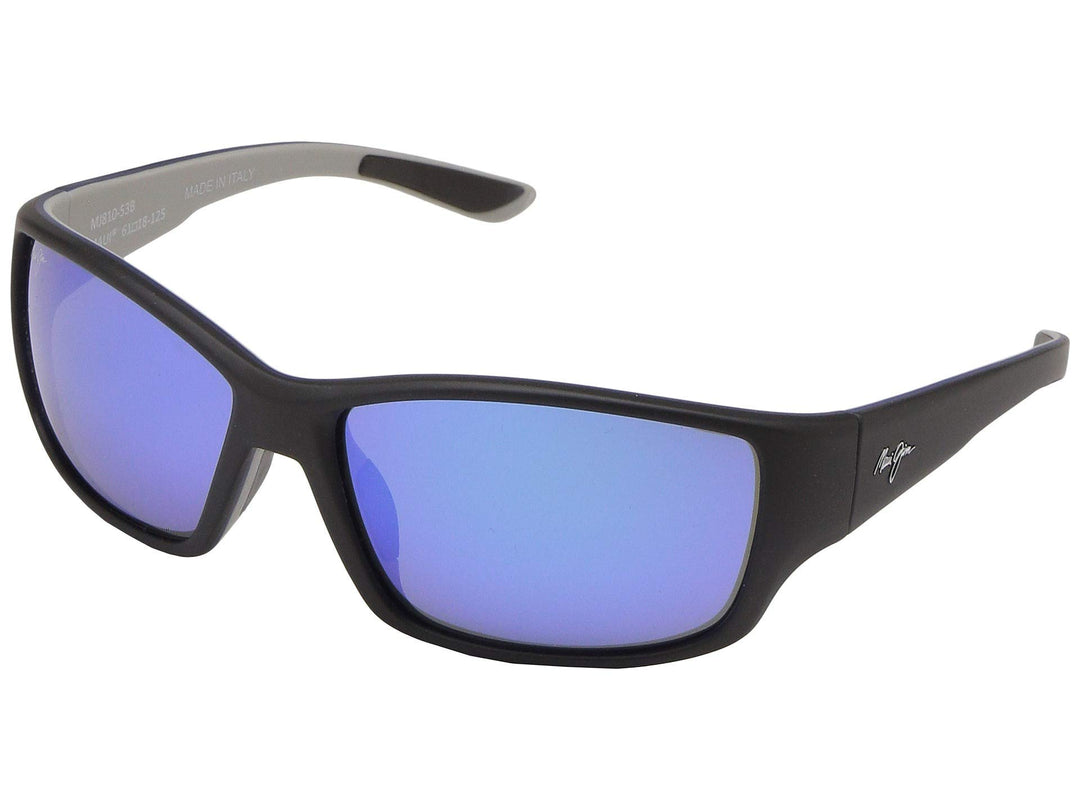 Maui Jim Unisex Local Kine Sunglasses 54 Blue Local Kine Soft Blac, 54 Blue Local Kine Soft Blac