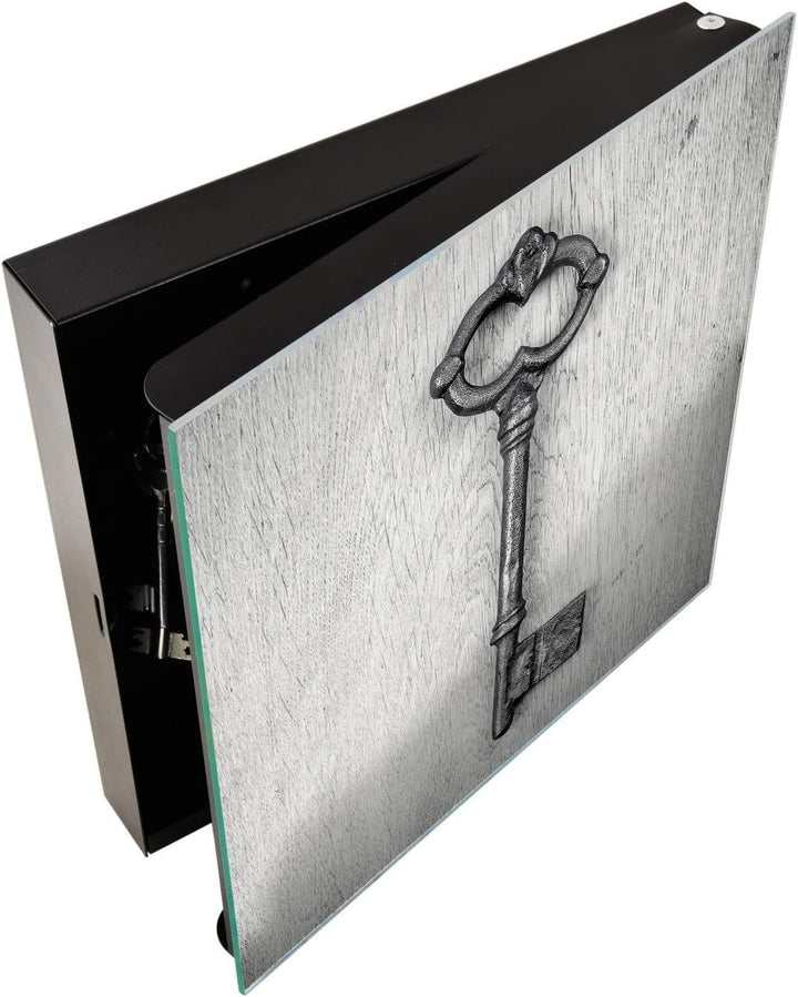 Concept Crystal Dekorative Key Box mit magnetischer, trocken abwischbarer Glastafel K14 Weltliche Mo