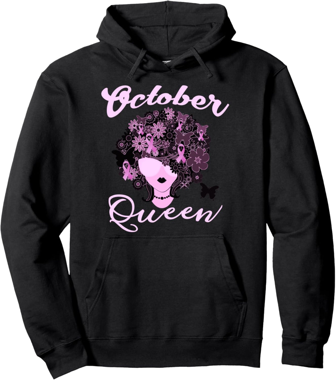 In October We Wear Pink Woman Breast Cancer Awareness Pullover Hoodie
