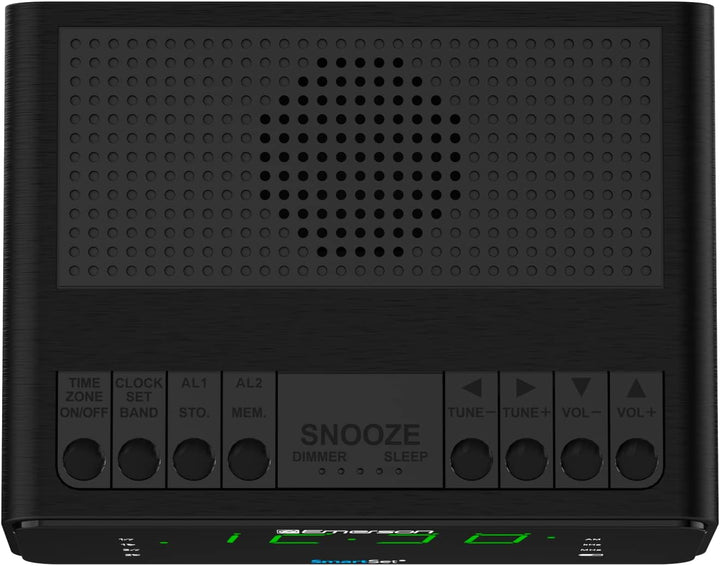 Emerson SmartSet Wecker Radio mit AM/FM Radio, Dimmer, Sleep-Timer und 0,9 Zoll LED-Display, CKS1900
