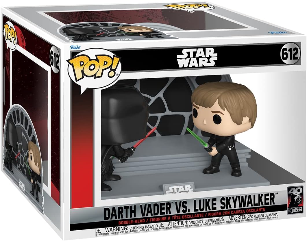 Funko Pop! Moment: RotJ 40th - Luke Vs Vader - Star Wars - Vinyl-Sammelfigur - Geschenkidee - Offizi