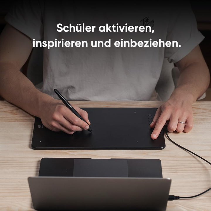 XPPen Grafiktablett, Deco 01v3 Grafiktablett, ohne Anfängerbildschirm, mit Eingabestift mit 16 K (16