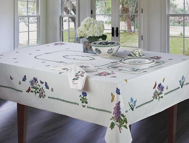 Avanti Linens Kitchen Portmeirion Botanic Garden Harmony-Kollektion, Baumwolle, elfenbeinfarben, 72"