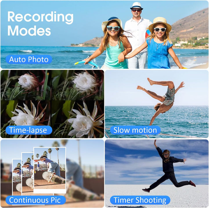 Vmotal 4K Videokamera, 48MP Foto/4K 60FPS Videorecorder, digitaler Camcorder für Vlogging auf YouTub