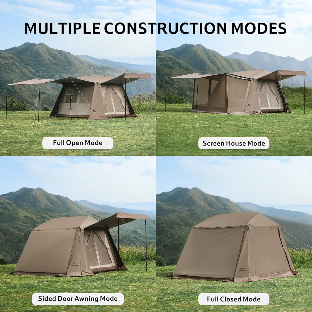 Naturehike Village Instant-Zelt 4-8 Personen Kabinenzelt Wasserdicht für Autocamping 4 Personen/6㎡/B