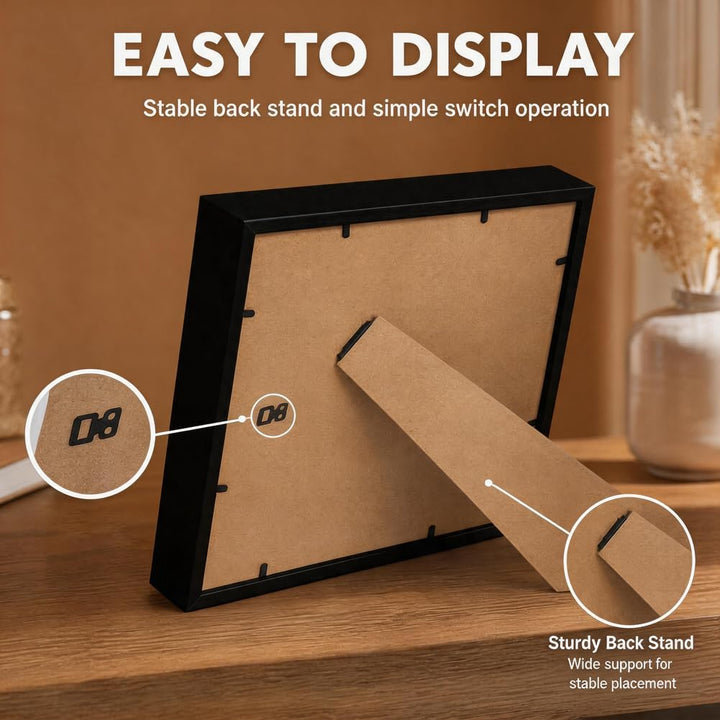 DIY Mini Museum Silhouette Box, Mini Figuren Menschen Museum Silhouette Box mit Golden Rahmen & LED