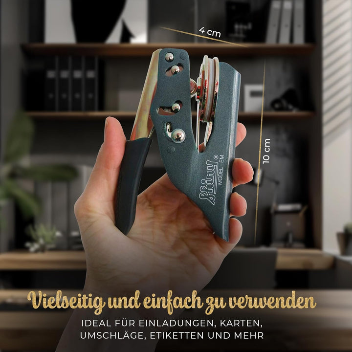 JUST REFINE® Prägestempel Personalisiert – Initialen Prägezange für Papier: Ideal für Geschenke & Ei
