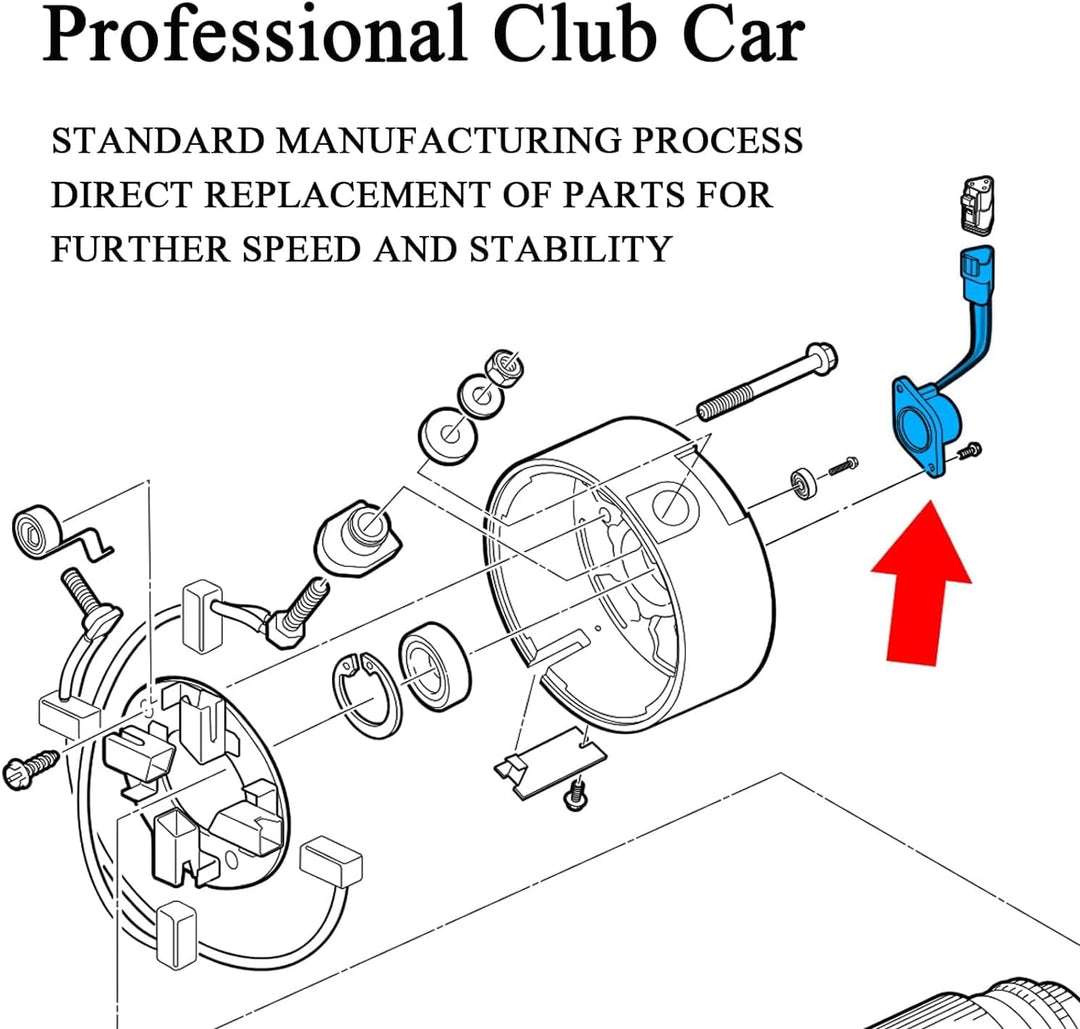 10l0l Golf Cart Speed Sensor, speeded-up 10 km/h IQ High Speed Motor Magnet Club Car DS/Precedent 48
