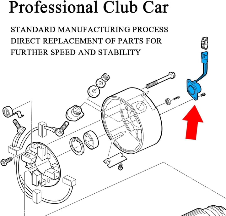10l0l Golf Cart Speed Sensor, speeded-up 10 km/h IQ High Speed Motor Magnet Club Car DS/Precedent 48