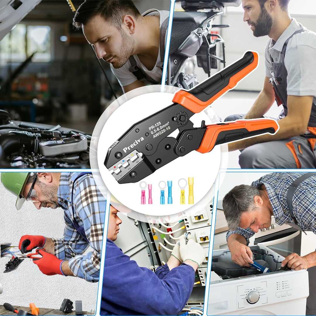 Crimpzange für Schrumpfverbinder, Preciva Stossverbinder Zange Krimperzange geeignet für 0.5mm² - 6m