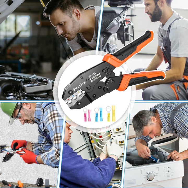 Crimpzange für Schrumpfverbinder, Preciva Stossverbinder Zange Krimperzange geeignet für 0.5mm² - 6m