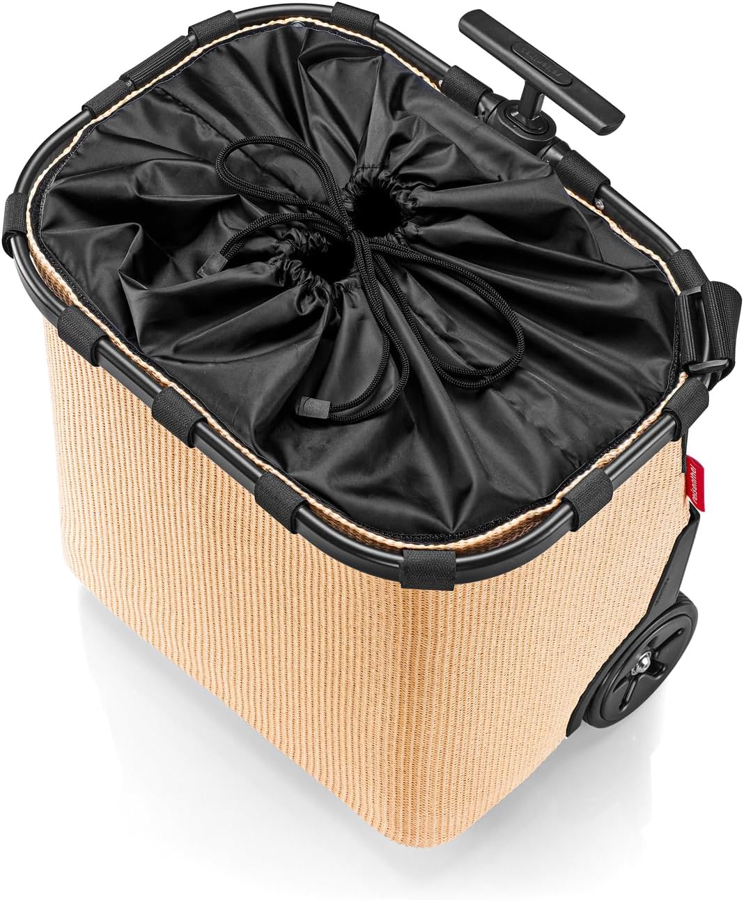 reisenthel carrycruiser Frame Raffia Black – Tragbarer Einkaufstrolley mit stabilem Aluminiumrahmen,