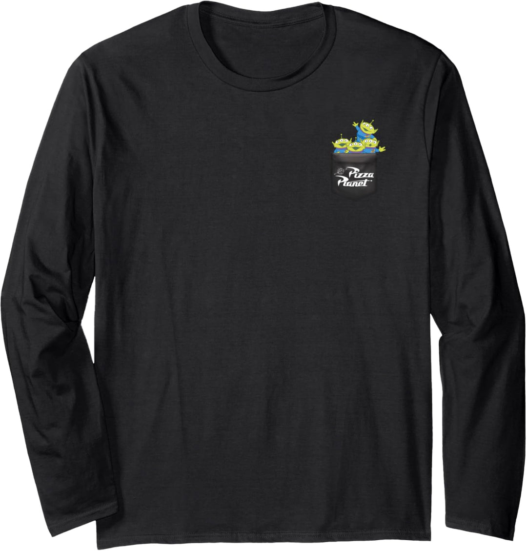 Disney Pixar Toy Story Aliens Pizza Planet Pocket Langarmshirt