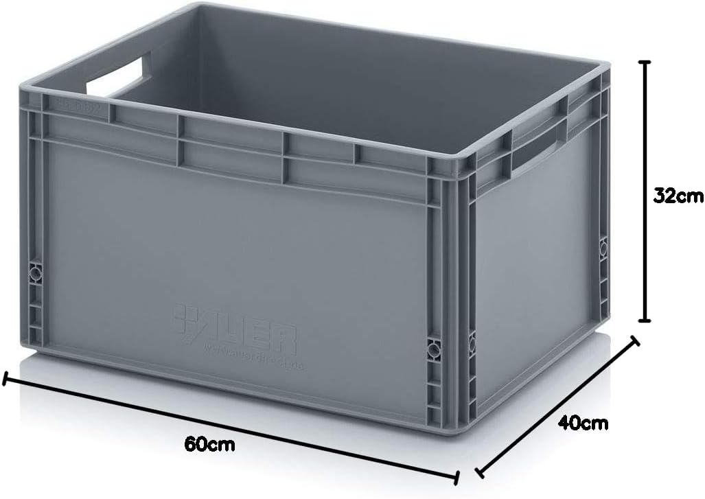 Auer Packaging Eurobehälter 60 x 40 x 32 EG 64/32 - Eurobox, Lagerbox für Haushalt, Gewerbe, Industr