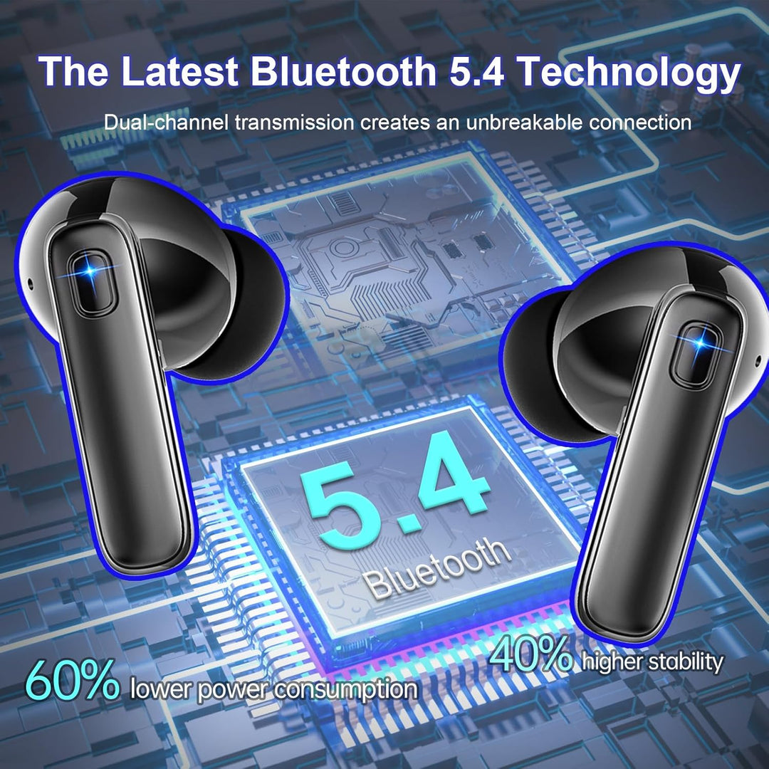 Bluetooth 5.3 Kopfhörer In Ear, Kabellose Bluetooth-Kopfhörer mit 4 ENC Mikrofonen, 40 Stunden Akkul