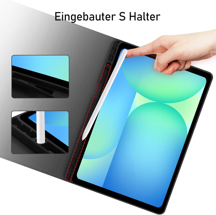 Hofsos Hülle mit Tastatur für Samsung Galaxy Tab S10 FE/S9 FE 10.9 Zoll/S9/S8/S7 11 Zoll - QWERTZ La