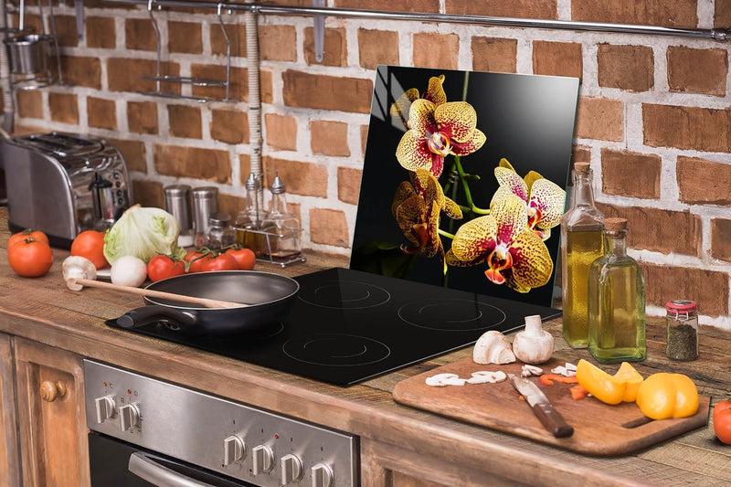 DarHuas Herdabdeckplatte 50x52 cm 1-teilig Ceranfeldabdeckung Induktion Herdschutz Spritzschutz Glas