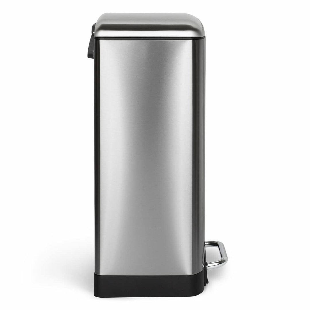 Les Collectors Tret-Mülleimer N°875 / Edelstahl/Silber, 40 L/rechteckig und praktisch, Metall, Silbe