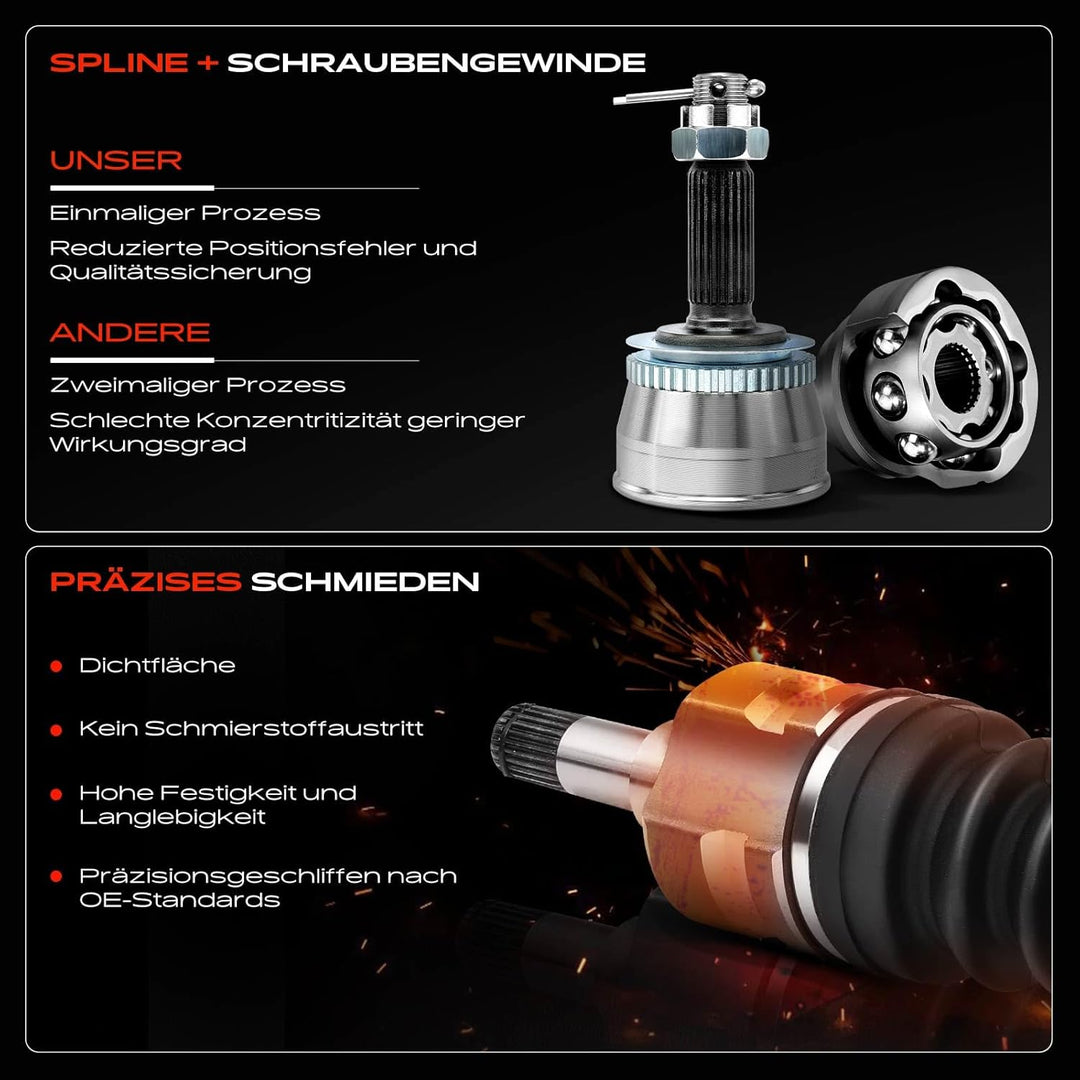 Frankberg 1x Gelenksatz Vorne Getriebeseitig Kompatibel mit A4 8E2 B6 1.8L 2000-2004 A4 8EC B7 1.8L-