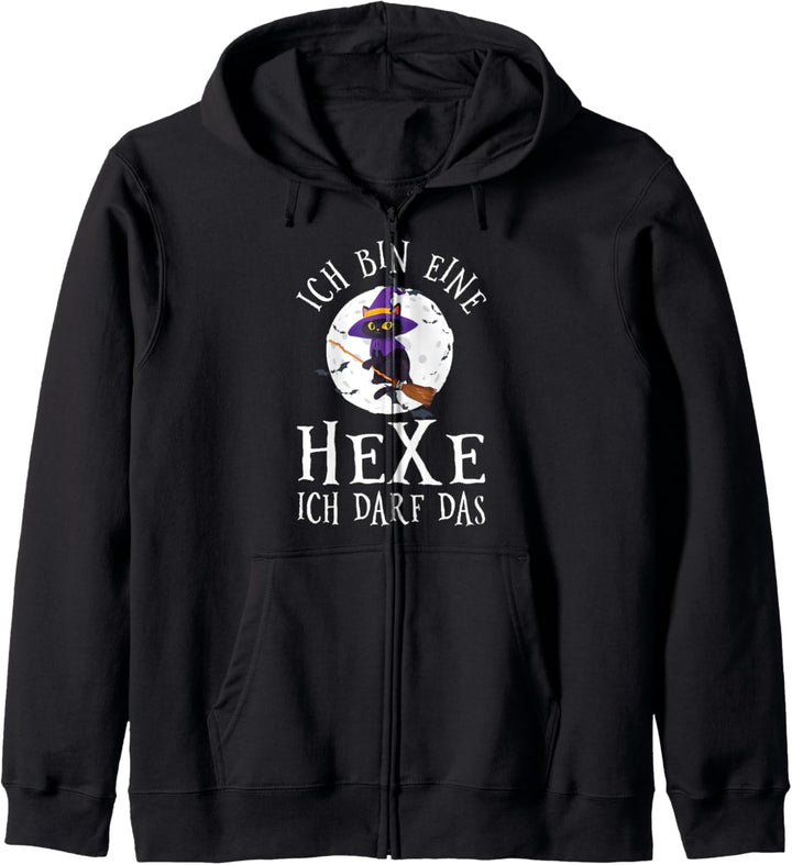Ich Bin Eine Hexe Ich Darf Das Hexerei Katze Hexen Spruch Kapuzenjacke