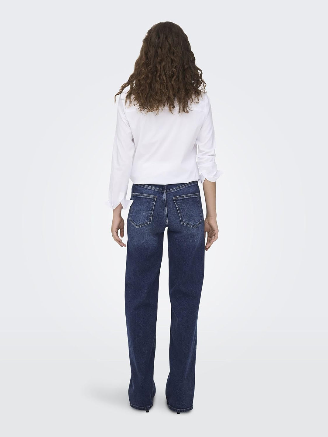 ONLY Female Weit geschnitten ONLJuicy Wide High Waist Jeans 26W / 34L Dark Blue Denim, 26W / 34L Dar
