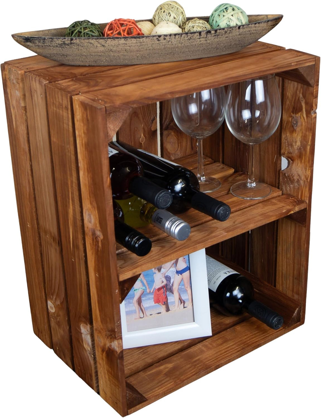 Kistenkolli Altes Land Holzkiste Ocker Schuhablage Schuhständer DIY Upcycling Regalbau Schuhaufbewah