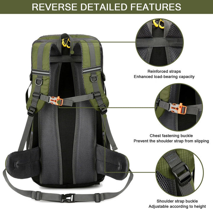 Favuit Wanderrucksack 30L, Herren Damen Trekkingrucksack Ultraleicht Faltbarer Reiserucksack Wandern